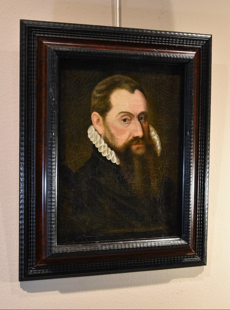 Ritratto di gentiluomo in tenuta rinascimentale, Frans Pourbus (Bruges, 1545 - Anversa, 1581)-photo-6