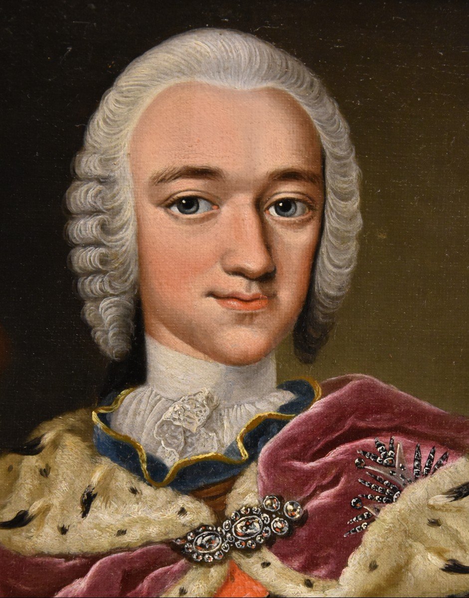 Martin van Meytens (1695 - 1770), Portrait de Marie-Thérèse d'Autriche/François Ier de Lorraine-photo-4