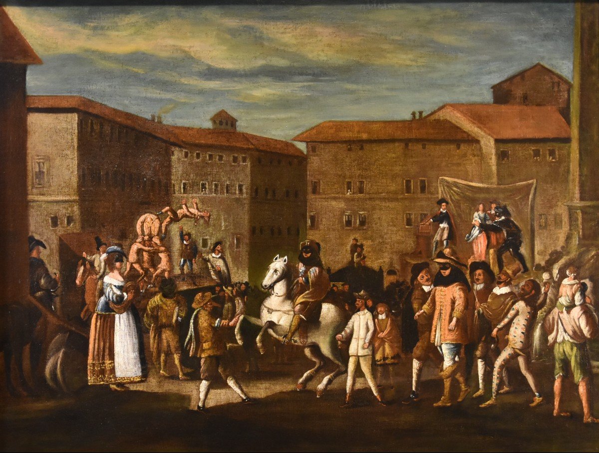 Scena di Carnevale nella Roma del Seicento (Piazza Navona), Michelangelo Cerquozzi (1602- 1660)