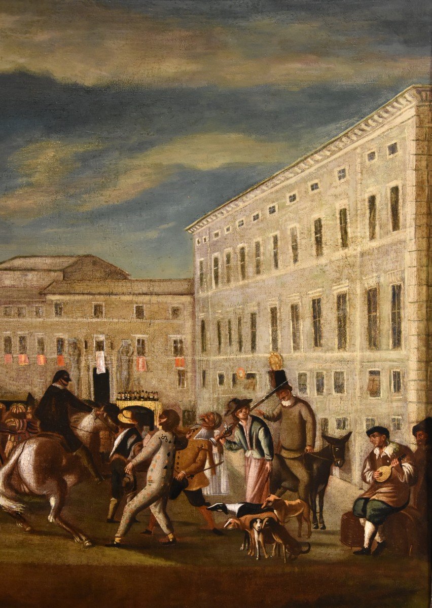 Carnevale a Roma in Piazza Colonna, Michelangelo Cerquozzi (Roma 1602 – 1660) bottega-photo-3