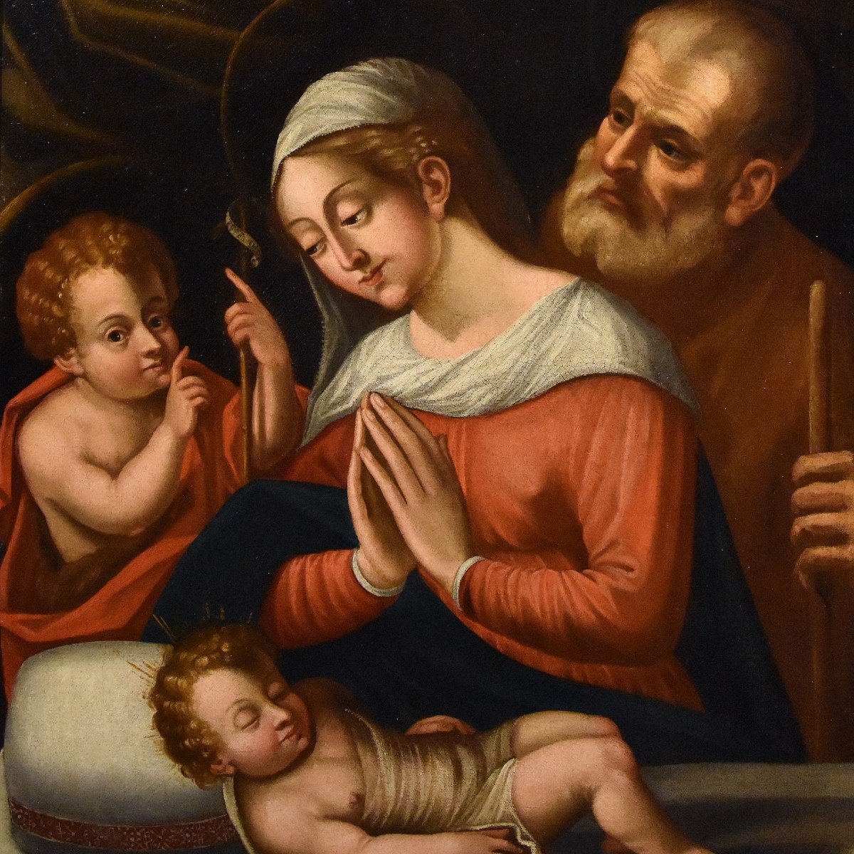 Sacra Famiglia con San Giovannino, Giovanni Battista Ramenghi (Bologna, 1521 – 1601) cerchia-photo-3