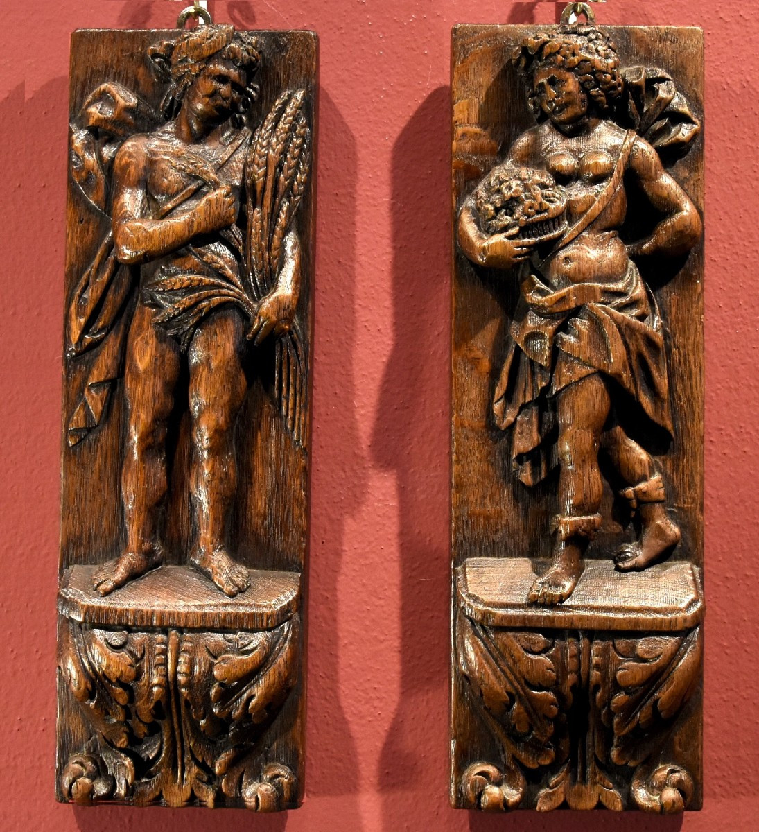 Bassorilievi 'Allegoria della Primavera e dell'Autunno', Scultore fiammingo del Seicento