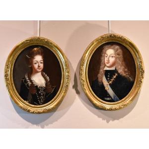Filippo V, Re di Spagna e Luisa di Savoia, Cerchia di Pierre Gobert (1662 - 1744)