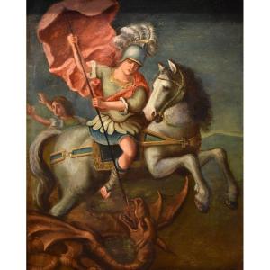 San Giorgio e il Drago Pittore romano, XVII secolo