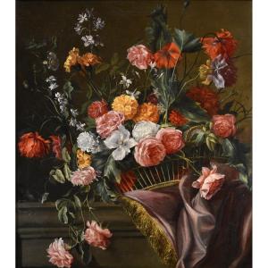 Jean-Michel Picart (Anversa, 1600 – Parigi, 1682), Naturas morta di fiori