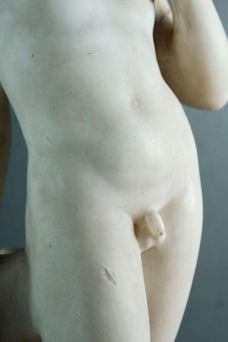 Scultura in marmo neoclassica di Arpocrate XVIII secolo-photo-4