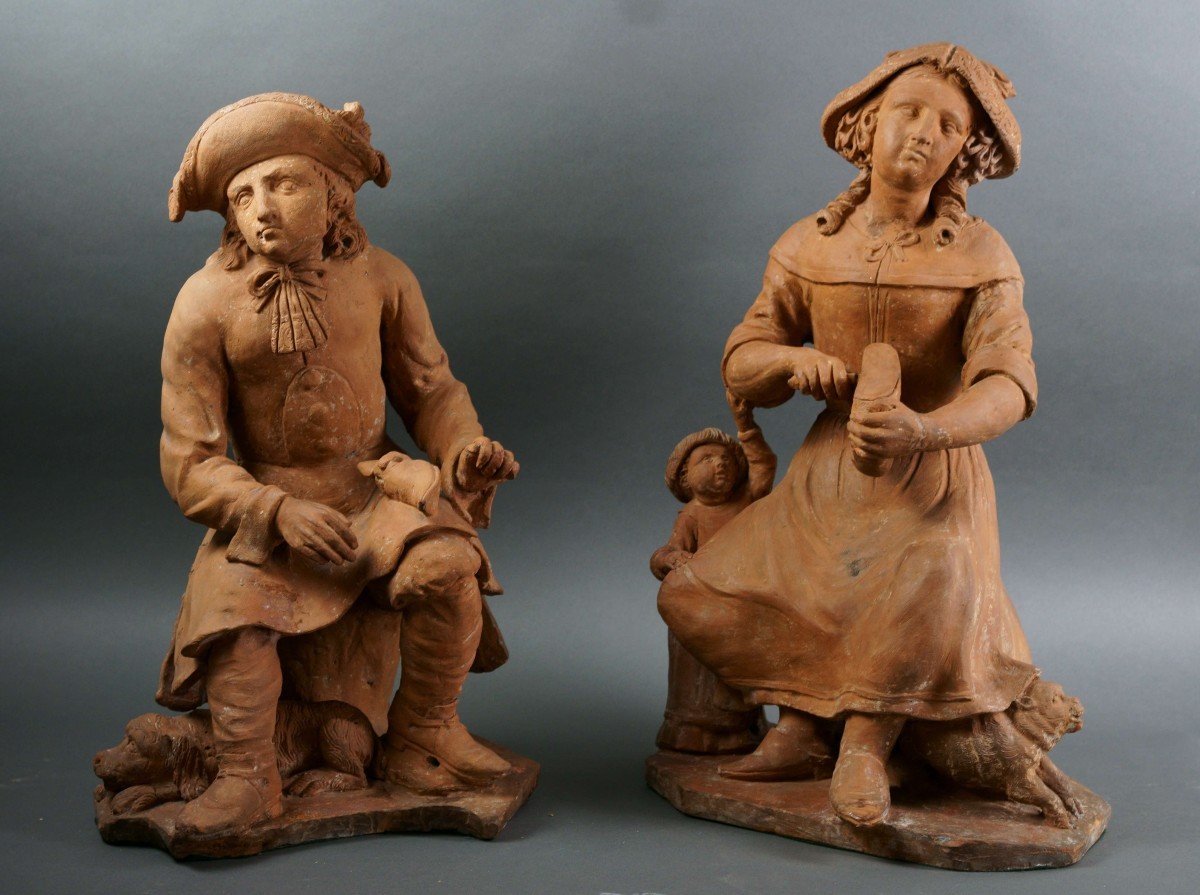 Grande Gruppo in Terracotta Francia XVII secolo