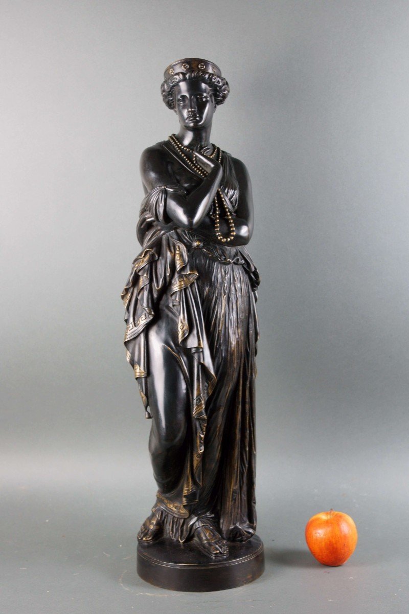 Auguste CLESINGER - Ferdinand BARBEDIENNE Elena di Troia Grande Scultura in Bronzo-photo-7