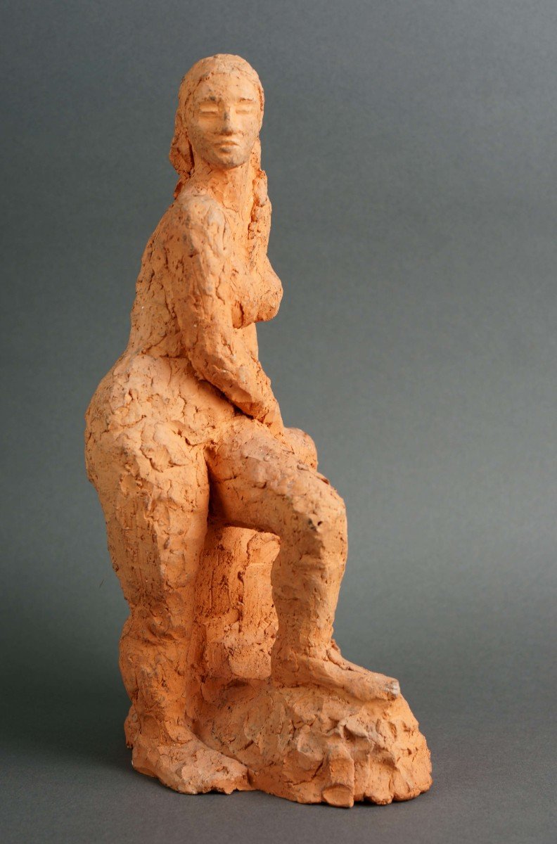 Nudo Accademico Bozzetto in Terracotta Sculptura Nudo d'Accademia