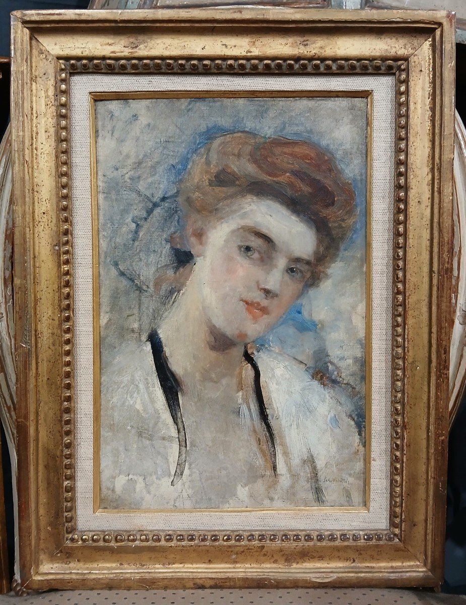 Hélène Le Roy d'Etiolles (1864-1939)  Scuola Francese Ritratto di Giovane Donna