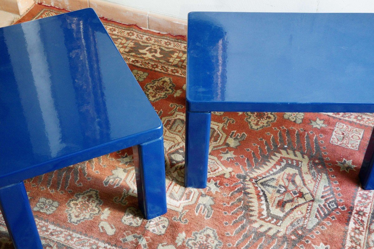 Coppia di Tavolini da Salotto Italiani  Design anni 70 stile di Kazuhide Takahama -photo-3