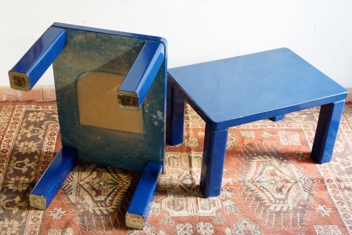 Coppia di Tavolini da Salotto Italiani  Design anni 70 stile di Kazuhide Takahama -photo-6