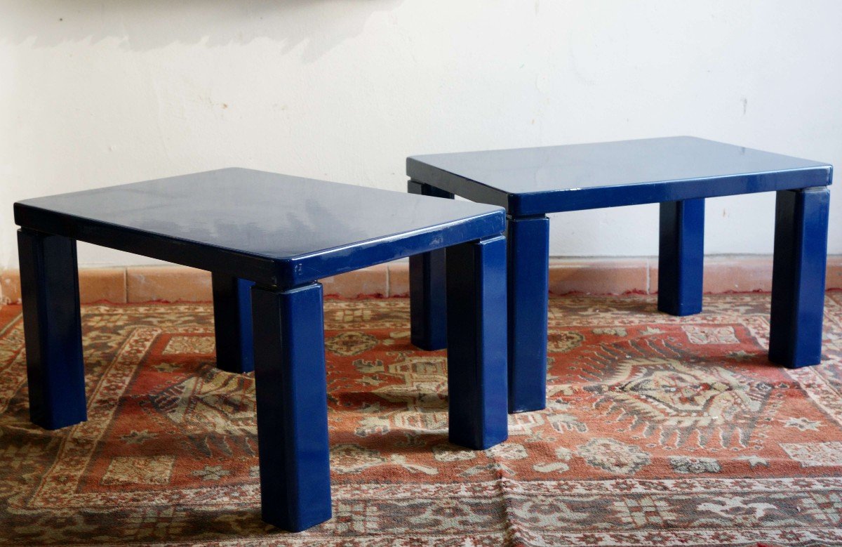 Coppia di Tavolini da Salotto Italiani  Design anni 70 stile di Kazuhide Takahama 