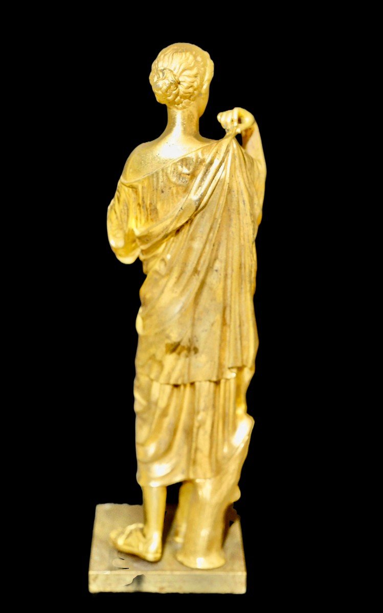 Grande Scultura in Bronzo Dorato al Mercurio stile Impero Reduction Sauvage 1840 -photo-1