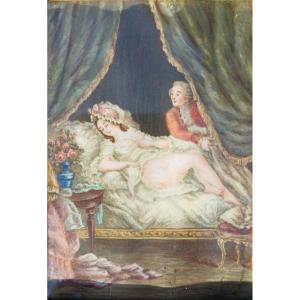 Grande Miniature Erotica epoca Napoleone III circa 1860