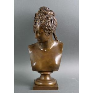 Busto in Bronzo Diana di Poitiers dopo Goujon  XIX secolo