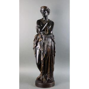 Auguste CLESINGER - Ferdinand BARBEDIENNE Elena di Troia Grande Scultura in Bronzo