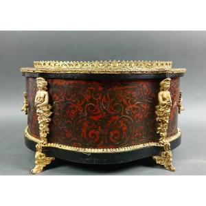 Giardiniera Napoleone III in Marqueterie Boulle e Bronzo Dorato XIX secolo