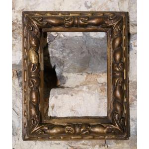 Cornice da Collezione Legno Scolpito e Dorato Italia XVII secolo