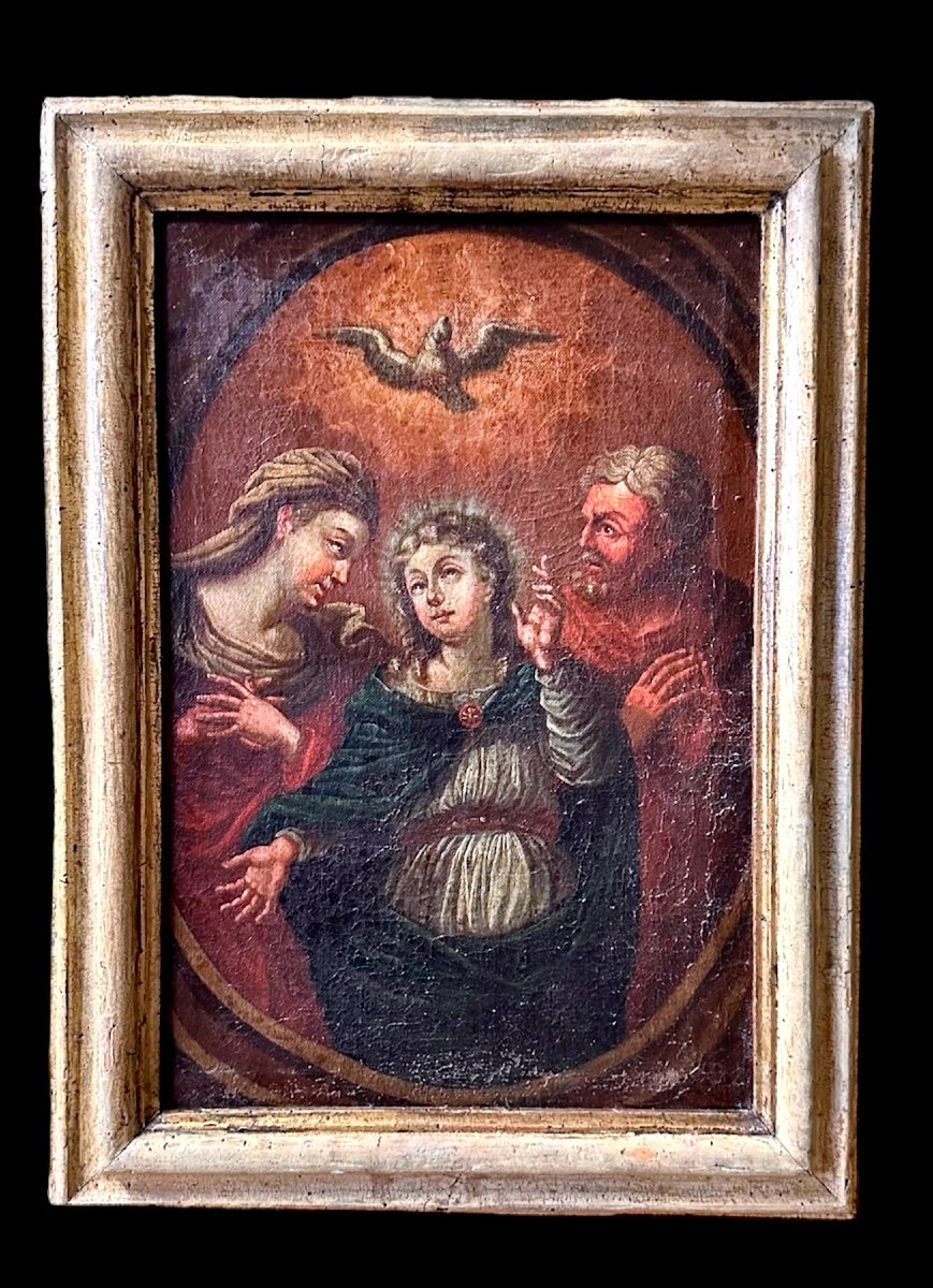 Dipinto, olio su tela “SACRA FAMIGLIA” - XVII sec. 