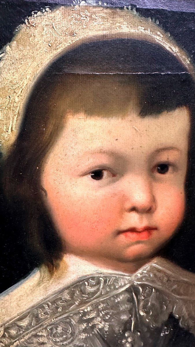 Quadro, dipinto "Ritratto di bambina" - XIX sec. 