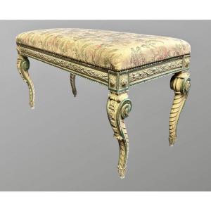 Panchetta, sgabello in legno laccato - Napoleone III