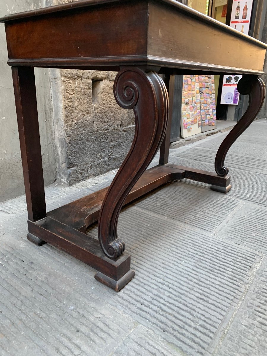 Console con piede a volute. XIX secolo.-photo-7