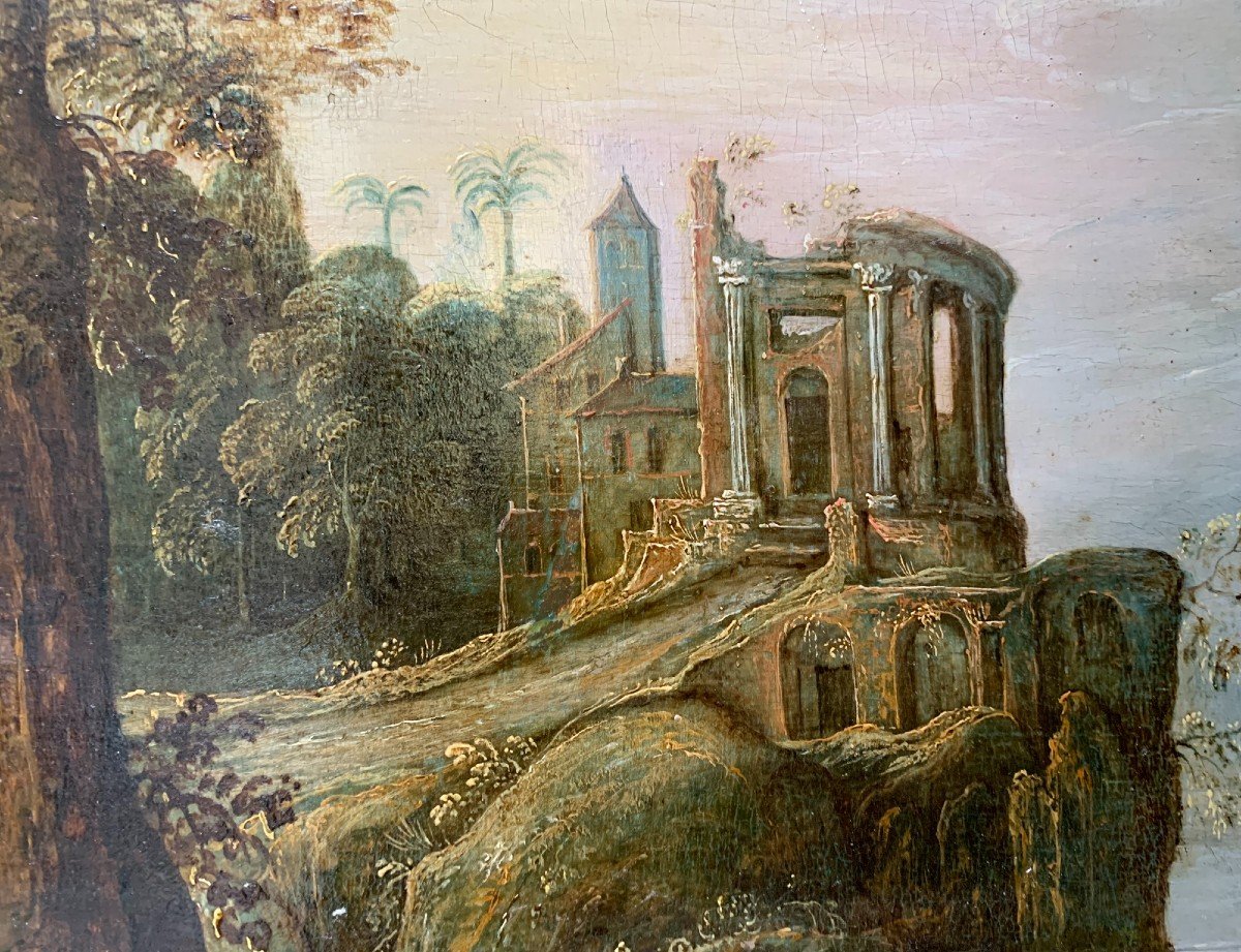 Tempio di Vesta a Tivoli, Scuola Fiamminga, Fine XVI - Inizio XVII Secolo-photo-2