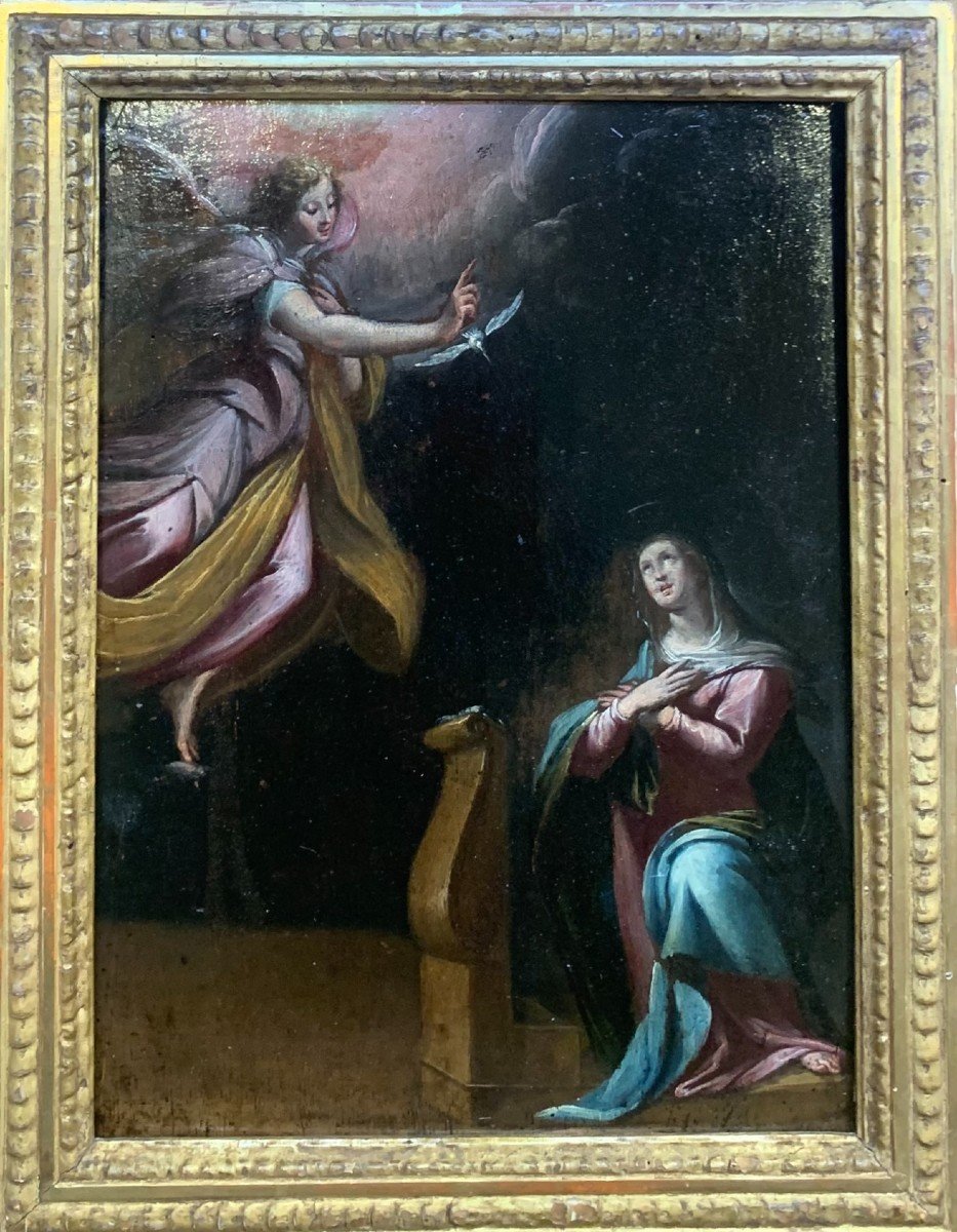 Annunciazione, inizio XVII secolo, olio su tavola, scuola italiana (Lombardia)