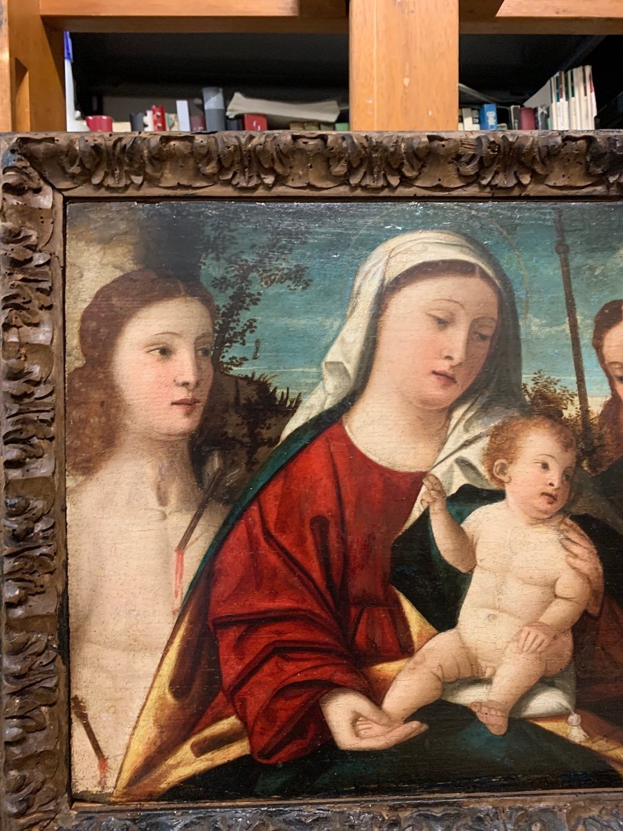 Madonna con Bambino e i Santi Sebastiano e Rocco.Attribuito a Francesco Rizzo da Santacroce -photo-2