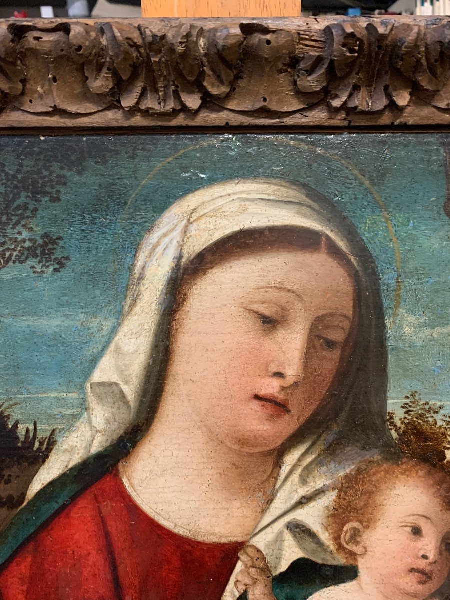 Madonna con Bambino e i Santi Sebastiano e Rocco.Attribuito a Francesco Rizzo da Santacroce -photo-3