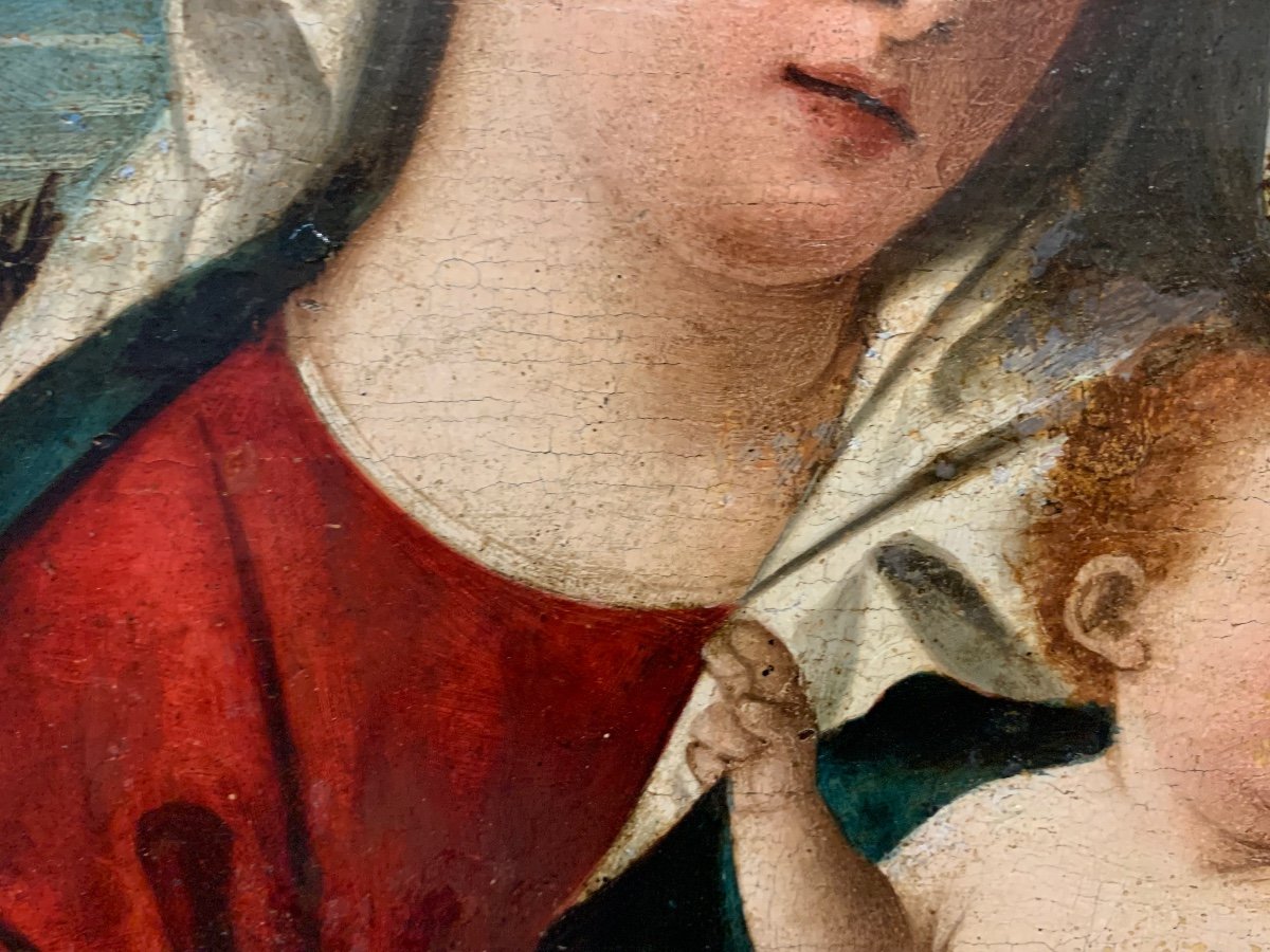 Madonna con Bambino e i Santi Sebastiano e Rocco.Attribuito a Francesco Rizzo da Santacroce -photo-6