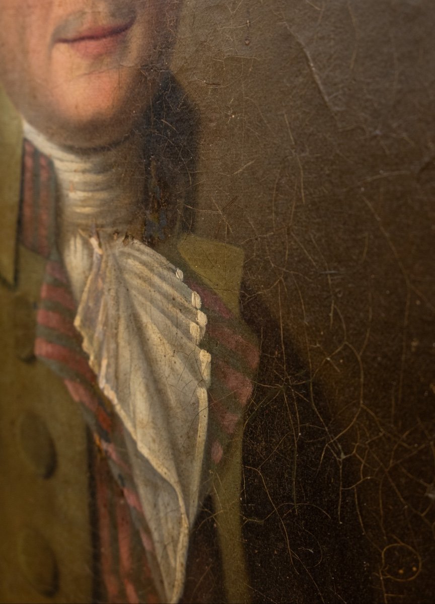 Ritratto di Uomo con la parrucca e Gilet a Righe, circa 1770-1780-photo-3