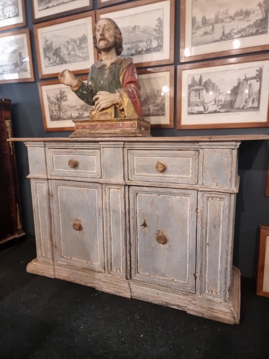 Credenza dipinta in legni misti-photo-3