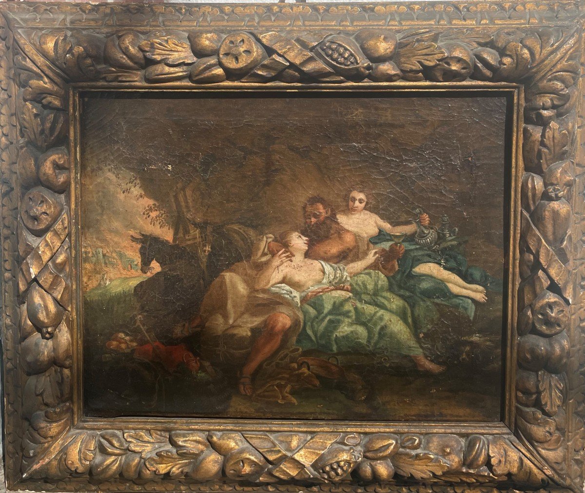 Pittore del XVIII secolo Lot e le figlie