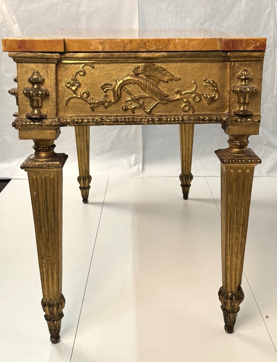 Console in legno dorato Roma fine del XVIII secolo-photo-3