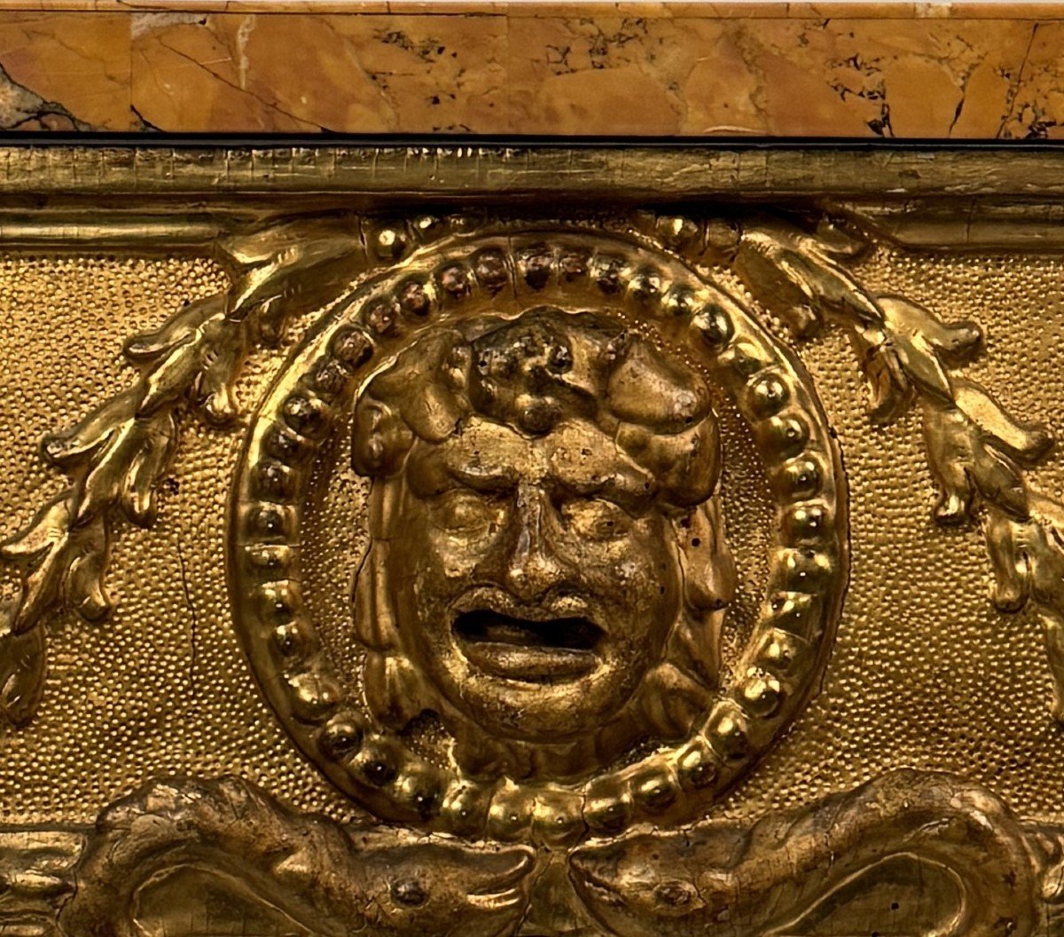 Console in legno dorato Roma fine del XVIII secolo-photo-2