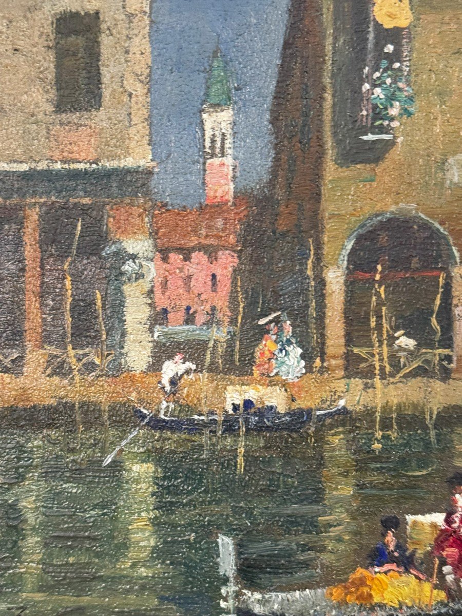 Erma Zago Canale veneziano con gondola-photo-2