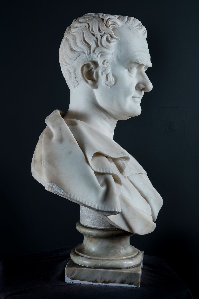 Giuseppe Bogliani (Torino 1805 - 1881) "Busto di Gianantonio Raggi"-photo-3