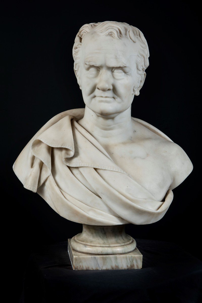 Giuseppe Bogliani (Torino 1805 - 1881) "Busto di Gianantonio Raggi"