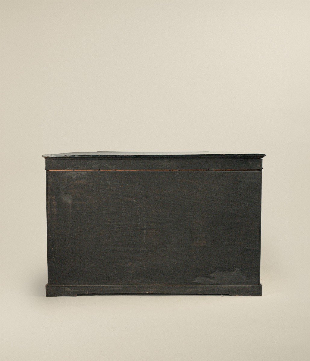 Credenza in legno ebanizzato e intarsiata in legni diversi, Inghilterra,  XIX secolo-photo-3