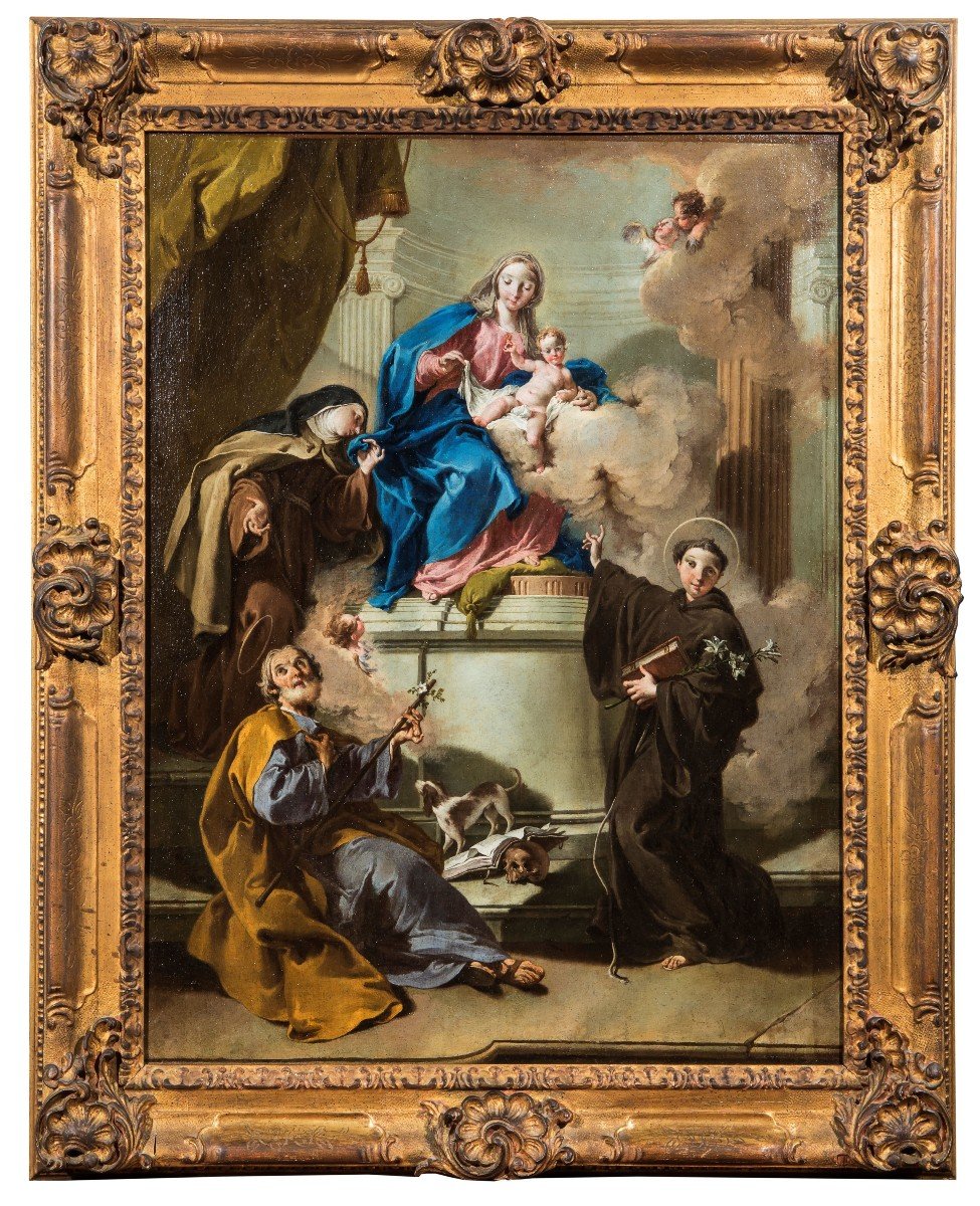 Pittoni  Madonna con il Bambino, San Giuseppe, Sant'Antonio e Santa Margherita da Cortona