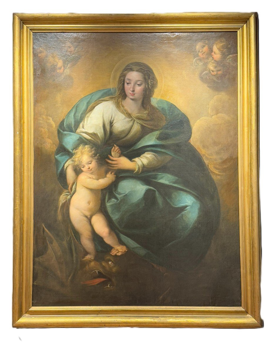 Carlo Francesco Nuvolone (Milano, 1609 - 1662)  "Madonna con il Bambino"