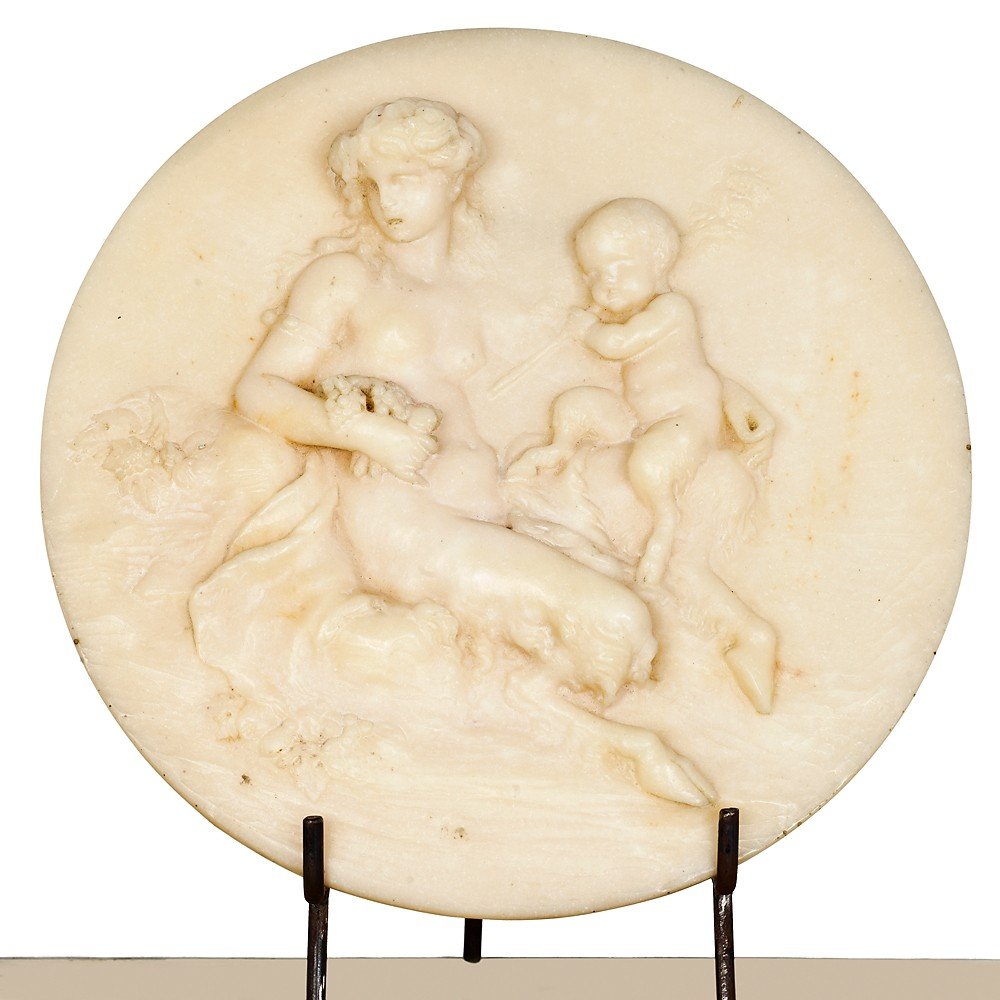 Coppia di Tondi in marmo di alabastro-photo-3