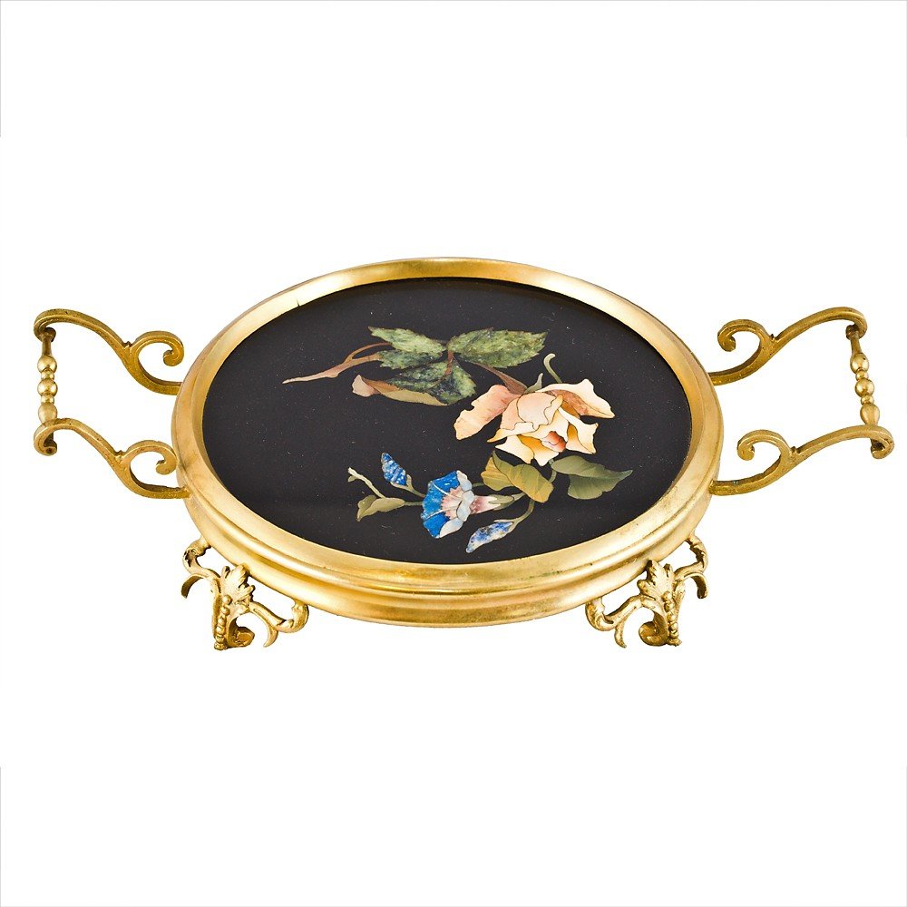 Alzatina portasigarette in pietre dure-photo-2