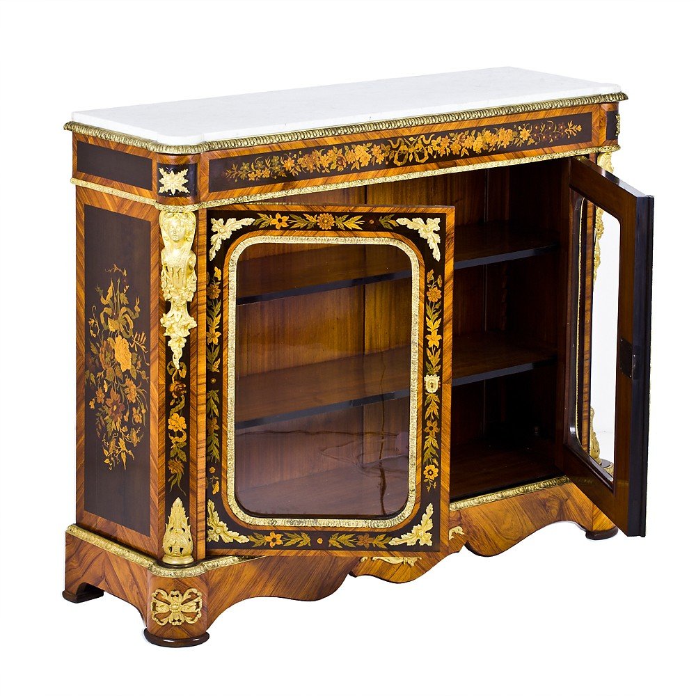 Credenza intarsiata francese-photo-2