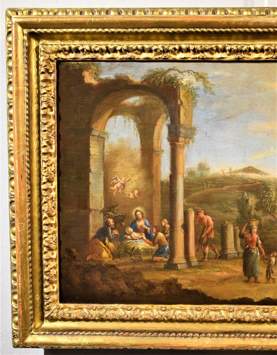 Paesaggio arcadico con la Natività - Andrea Locatelli (Roma 1695-1741) -photo-3