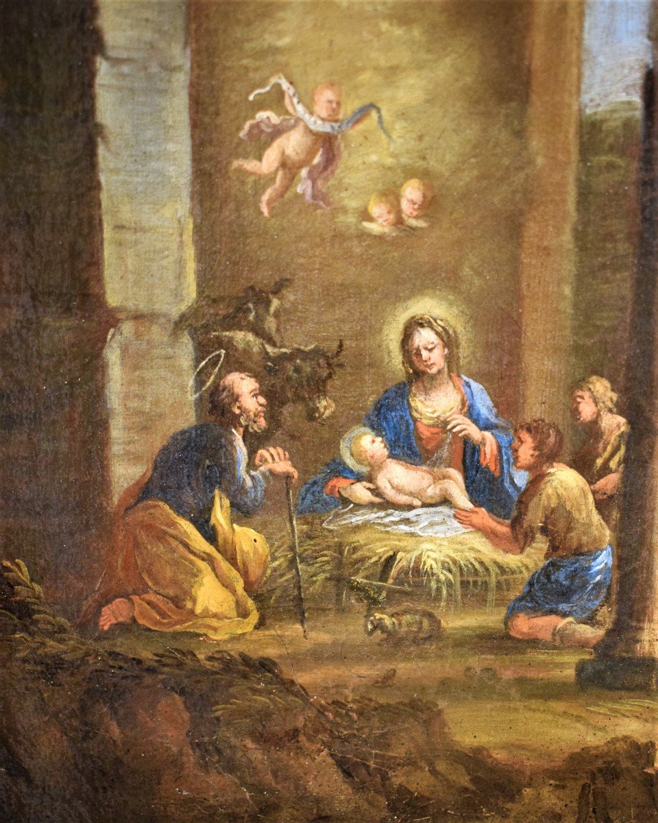 Paesaggio arcadico con la Natività - Andrea Locatelli (Roma 1695-1741) -photo-5