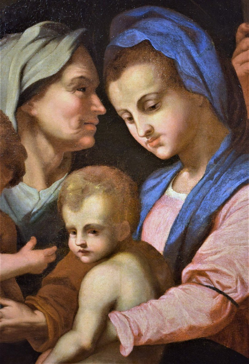 Sacra Famiglia, Santa Elisabetta e San Giovannino - Cerchia di Andrea del Sarto, Firenze '500-photo-2