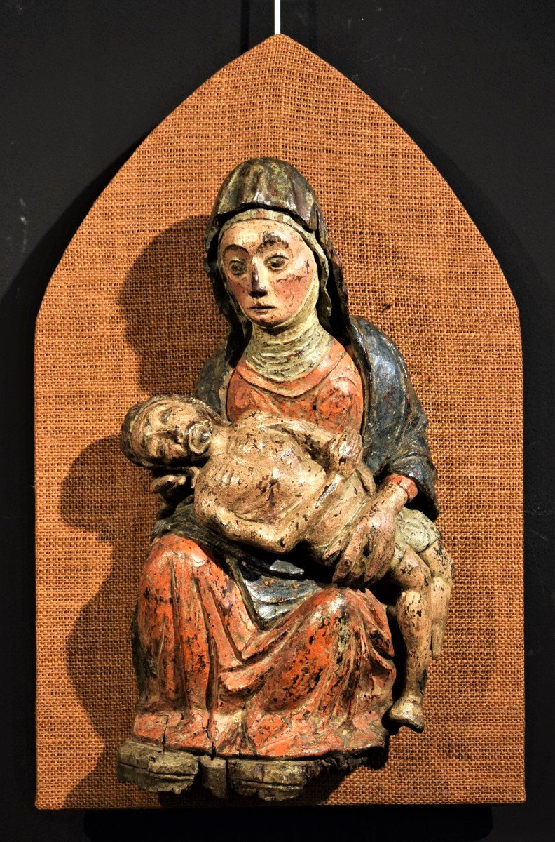 "La Pietà" Scultura lignea policroma - Inizi del XV° secolo